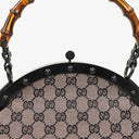 Gucci Bambbo Top Handle Frame GG Canvas Bag