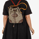 Gucci Neo Vintage GG Supreme Canvas Drawstring Backpack Top Handle