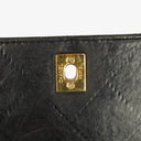 Chanel Black Quilted Patent Leather Top Handle Flap Bag With 24K Gold-Plated Hardware
