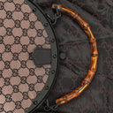 Gucci Bambbo Top Handle Frame GG Canvas Bag