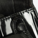Chanel Black Quilted Patent Leather Top Handle Flap Bag With 24K Gold-Plated Hardware