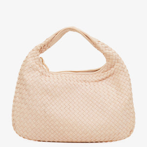 Bottega Veneta Nappa Intrecciato Neutral Medium Veneta Hobo Bag