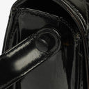 Chanel Black Quilted Patent Leather Top Handle Flap Bag With 24K Gold-Plated Hardware
