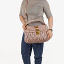 Miu Miu Matelasse Leather Tote Bag