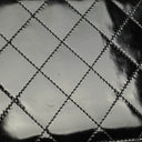 Chanel Black Quilted Patent Leather Top Handle Flap Bag With 24K Gold-Plated Hardware