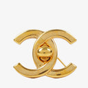 Chanel CC Turn-Lock Gold-Tone Brooch