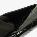 Chanel Black Quilted Patent Leather Top Handle Flap Bag With 24K Gold-Plated Hardware