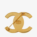 Chanel CC Turn-Lock Gold-Tone Brooch