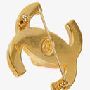 Chanel CC Turn-Lock Gold-Tone Brooch