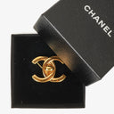 Chanel CC Turn-Lock Gold-Tone Brooch