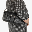 Coach Black Leather Soho Buckle Flap Bag