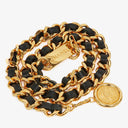 Chanel Coco Mark Leather Chain Belt