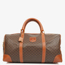 Celine Vintage Macadam Triomphe Brown Travel Bag