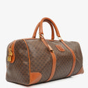 Celine Vintage Macadam Triomphe Brown Travel Bag