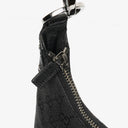 Gucci Black Monogram Canvas and Leather Hobo Shoulder Bag