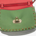 Valentino Garavani Tri-Color Leather Rockstud Flip Lock Flap Bag