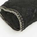 Stella McCartney Falabella Mini Tote Black Vegan Shaggy Deer Fold Over Bag
