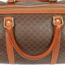 Celine Vintage Macadam Triomphe Brown Travel Bag