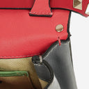 Valentino Garavani Tri-Color Leather Rockstud Flip Lock Flap Bag