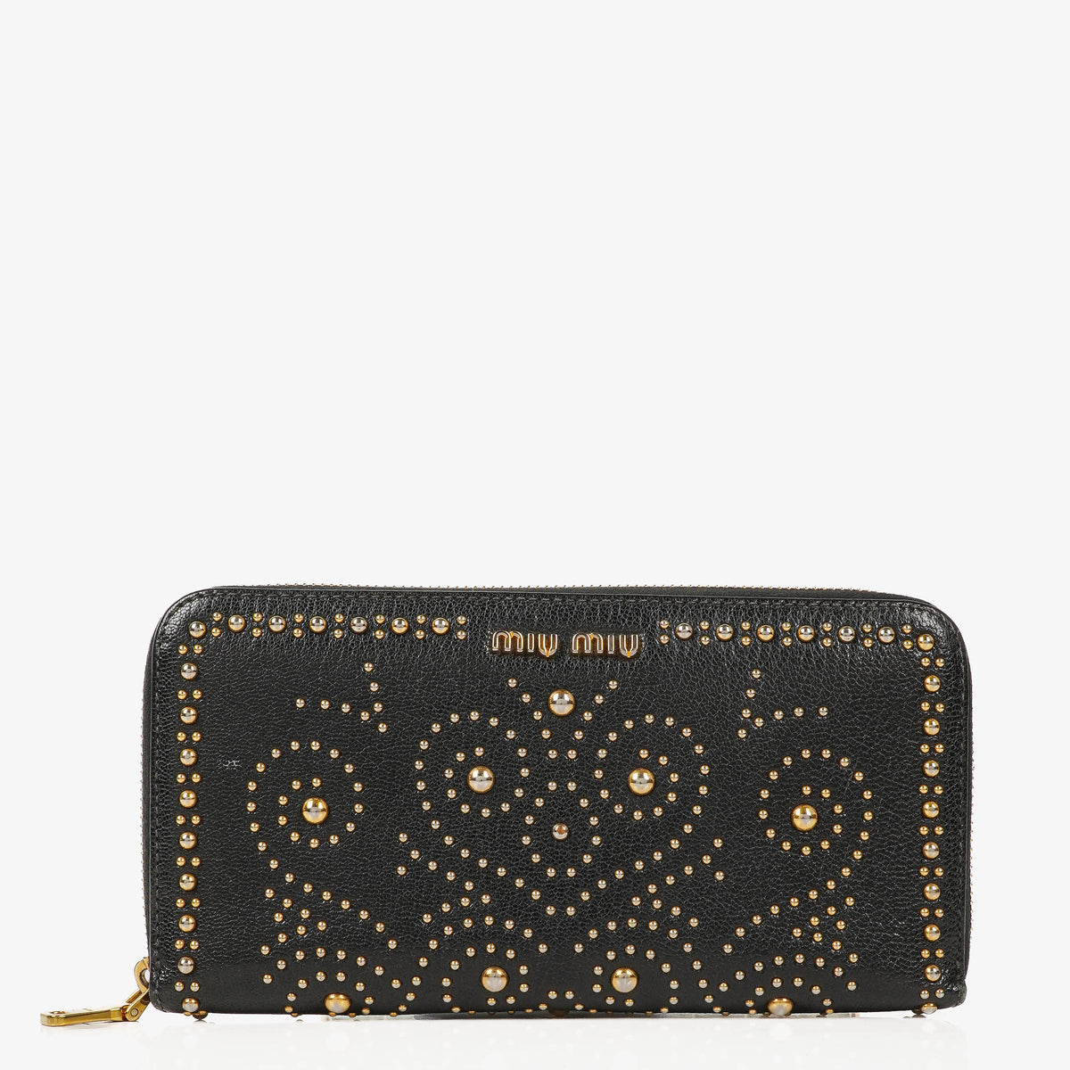 Miu Miu Madras Lux Borc Nero Leather Wallet