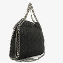 Stella McCartney Falabella Mini Tote Black Vegan Shaggy Deer Fold Over Bag
