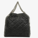 Stella McCartney Falabella Mini Tote Black Vegan Shaggy Deer Fold Over Bag