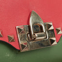 Valentino Garavani Tri-Color Leather Rockstud Flip Lock Flap Bag