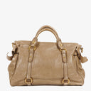 Miu Miu Vitello Lux Neutral Large Bow Satchel Bag