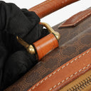 Celine Vintage Macadam Triomphe Brown Travel Bag