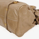 Miu Miu Vitello Lux Neutral Large Bow Satchel Bag