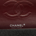 Chanel Medium Classic Black Quilted Caviar Double Flap Bag With Silver - Tone Hardware