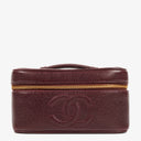 Chanel Burgundy Leather Vanity Case