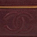 Chanel Burgundy Leather Vanity Case