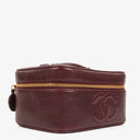 Chanel Burgundy Leather Vanity Case