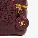 Chanel Burgundy Leather Vanity Case
