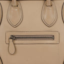 Celine Micro Luggage Leather Beige Tote Bag