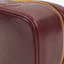 Chanel Burgundy Leather Vanity Case
