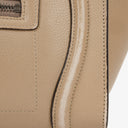 Celine Micro Luggage Leather Beige Tote Bag