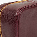 Chanel Burgundy Leather Vanity Case