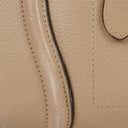 Celine Micro Luggage Leather Beige Tote Bag