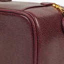 Chanel Burgundy Leather Vanity Case