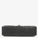Chanel Medium Classic Black Quilted Caviar Double Flap Bag With Silver - Tone Hardware