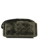 Chanel Velvet Quilted Flap Shoulder Bag Olive Green