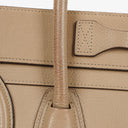 Celine Micro Luggage Leather Beige Tote Bag