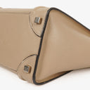 Celine Micro Luggage Leather Beige Tote Bag