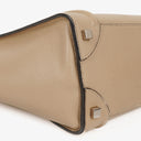 Celine Micro Luggage Leather Beige Tote Bag