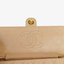 Chanel Classic Single Flap Bag Beige Quilted Lambskin With 24K Gold-Plated Hardware