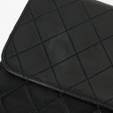 Chanel Classic Mörk Marinblå Quiltad Lammnappa Enkel Flap-väska med 24K Guldpläterad Metall