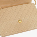 Chanel Classic Single Flap Bag Beige Quilted Lambskin With 24K Gold-Plated Hardware