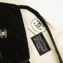 Chanel Velvet Quilted Flap Shoulder Bag Olive Green